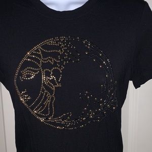 VERSACE iconic Medusa rhinestone studded t-shirt
